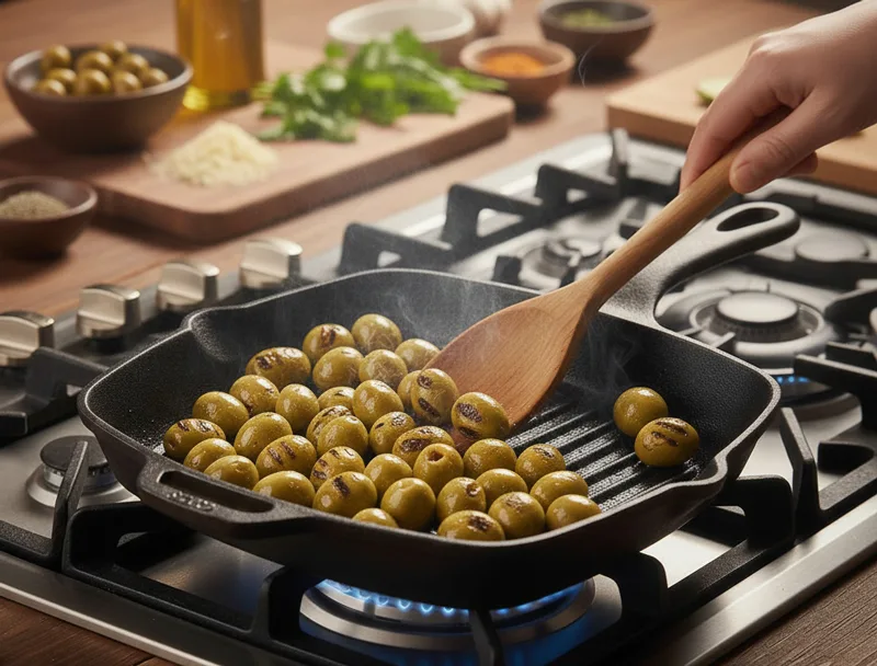 گریل کردن زیتون